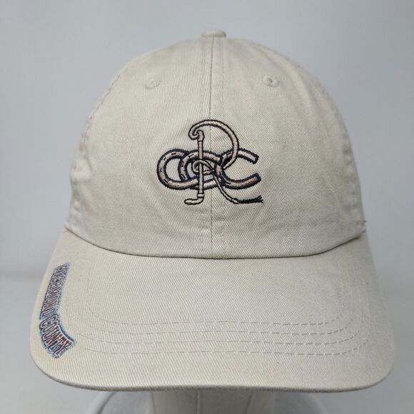 Richmond County Strapback Hat Tan Extreme Fit Embroidered Horseshoe Ahead - Picture 2 of 8